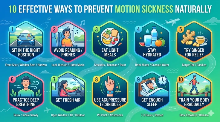 10 effective ways to prevent motion sickness naturally