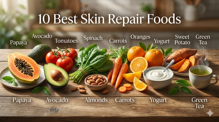 10 best skin repair foods