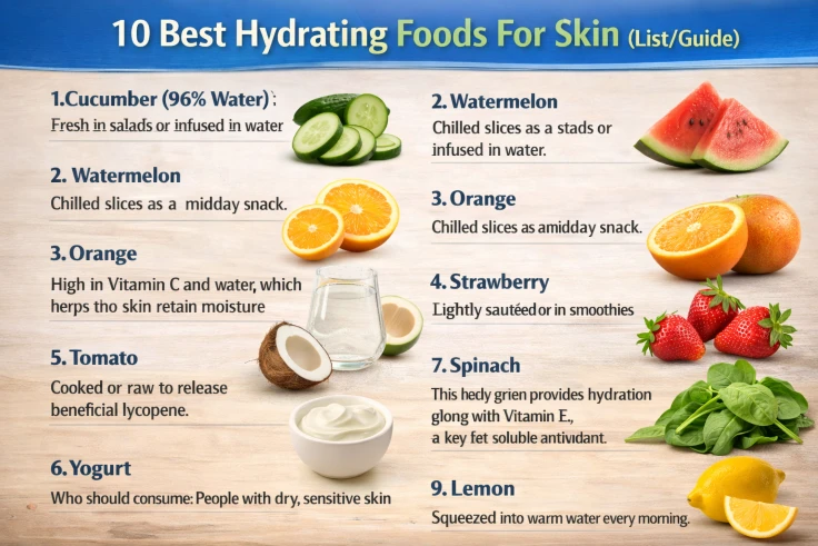10 hydrating foods for glowing skin
