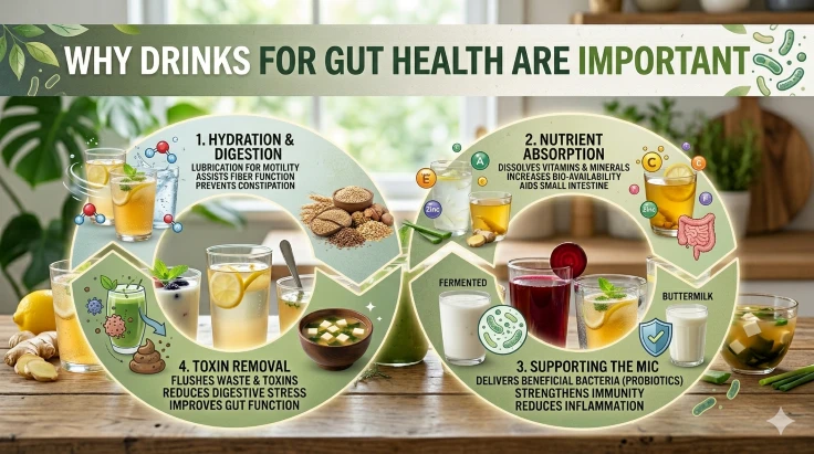 WHY DRINKS FOR GUT HEALTH ARE IMPORTANT