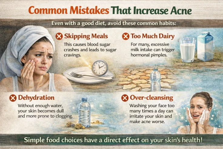 common mistakes that increases acne