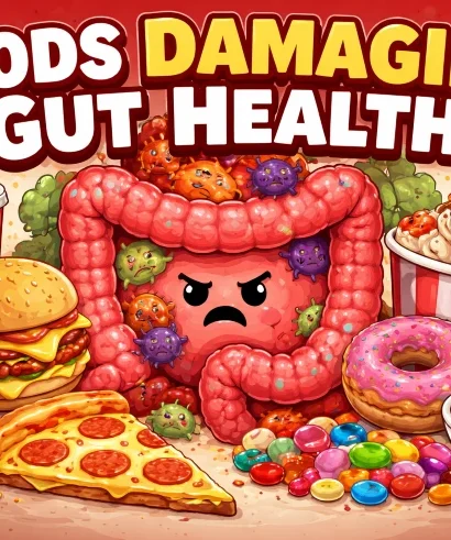 foods damaging gut health