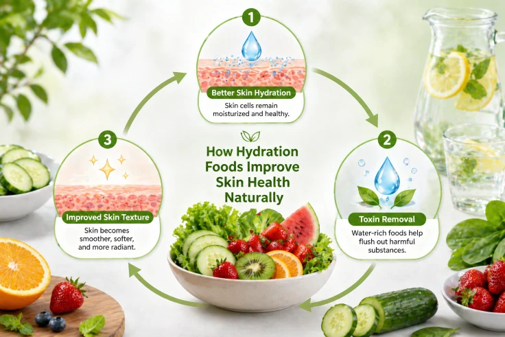 how hydration foods improves skin health