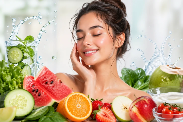 hydration foods and glowing skin