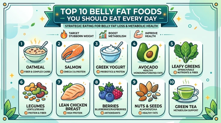 top 10 belly fat foods