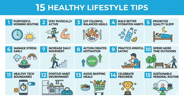 15 healthy lifestyle tips