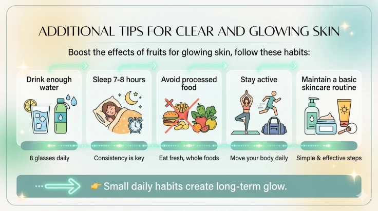 Additional Tips for Clear and Glowing Skin