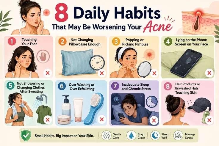 8 Daily Habits That May Be Worsening Your Acne