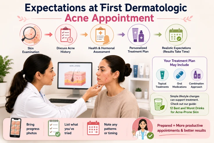 Expectations at First Dermatologic Acne Appointment