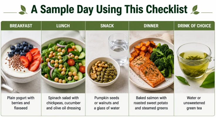 a sample day using this checklist