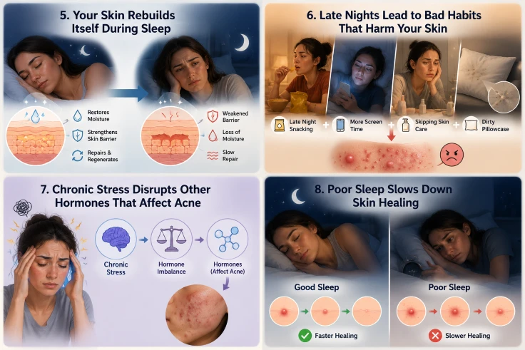 stress, sleep and acne all are connected 2